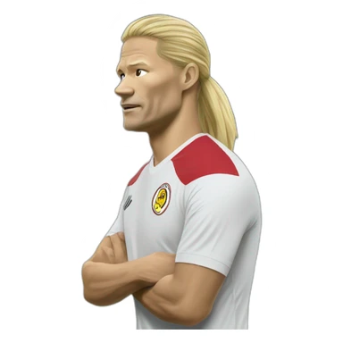 Haaland jouent au foot sticker