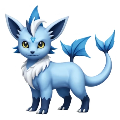 Vaporeon-Samurott-Absol-Fakémon-hybrid-creature (full body)  sticker