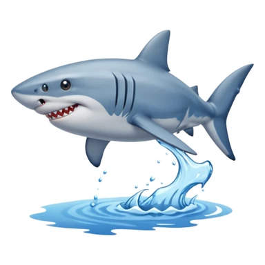 A shark with blue shoes on land near water not in it sticker