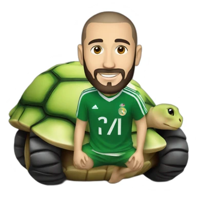 Benzema sur tortue sticker