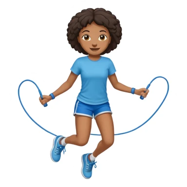 Black girl jumping rope sticker