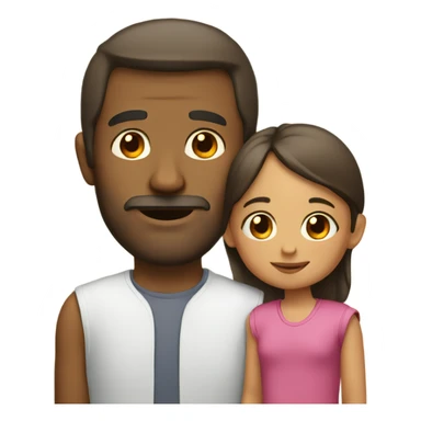 A father with his daughter  sticker