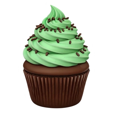 chocolate mint cupcate sticker