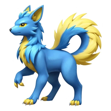 Manectric-Electrike-Luxio-Fakémon-hybrid-creature (full body)  sticker