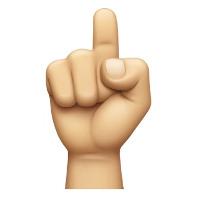 a fist facing up with index finger extended sticker