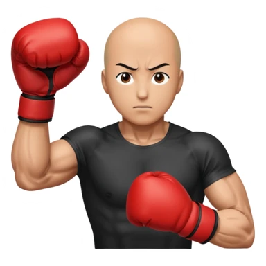 Saitama red hand punch with boxing glove sticker