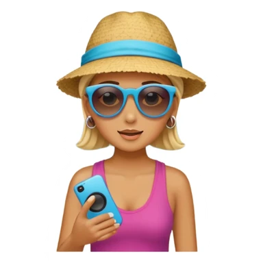 Someone listening to a speaker at the beach. Add some musical notes coming out of the speaker. sticker