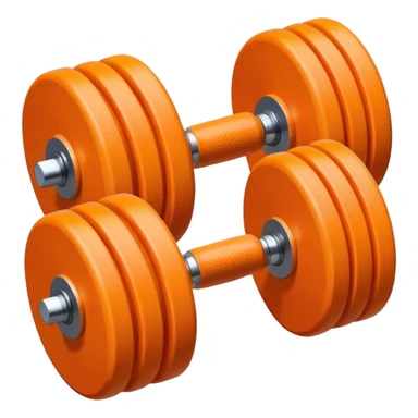 orange dumbell sticker