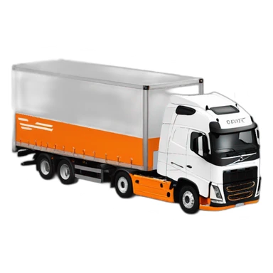 Volvo fh4 blanc décoré avec feux orange sticker
