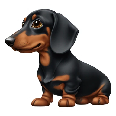 Black dapple dachshund face sticker