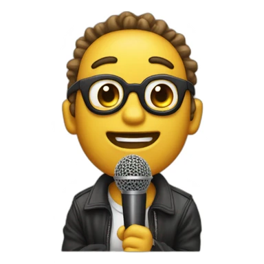 Ninho with microphone  sticker