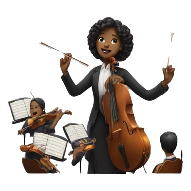 woman conducting an orchestra sticker