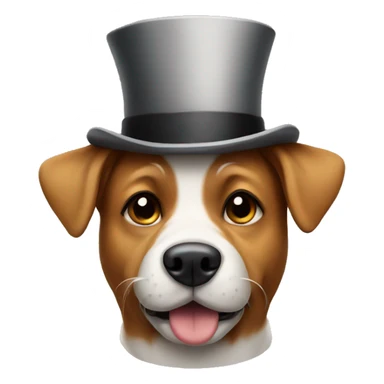 dog with a top hat sticker