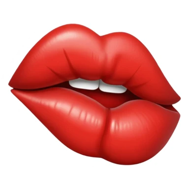 Kiss sign only lips  in black sticker