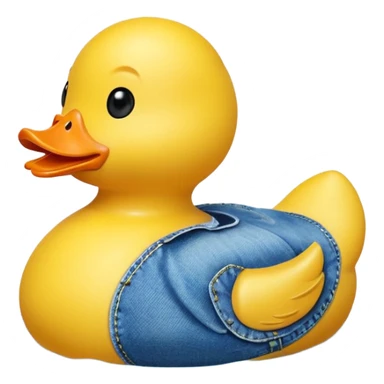 Denim rubber duck sticker