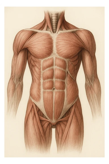 muscoli del Core anatomia senza scritte sticker