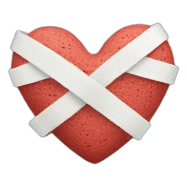 bandaged heart sticker