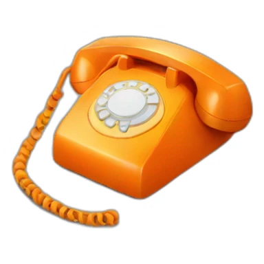 orange phone sticker