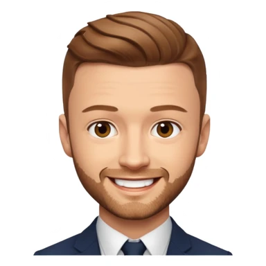 Justin Timberlake with light brown hair sticker