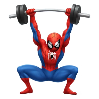 Spiderman lifting weights  sticker