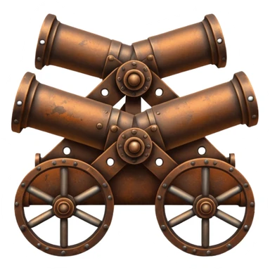 Dois canhão cruzados sticker