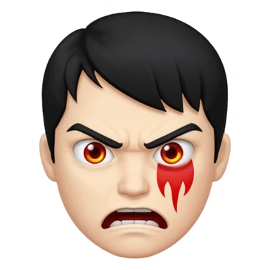 angry face with symbols on mouth sticker