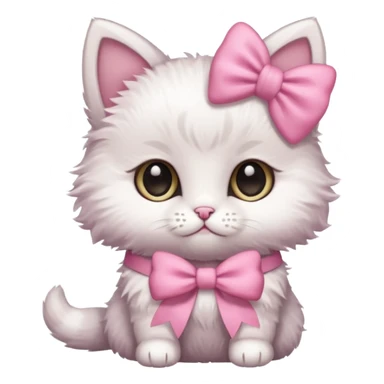 Baby cat have🎀and like pinterest drawing soft and cutie sticker