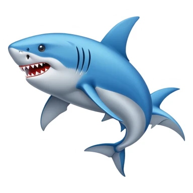 Un tiburón con zapatos azules sticker