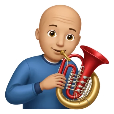 tuba gespielt von Glatzkopf sticker