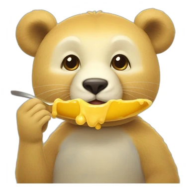 Ours qui mange du miel sticker