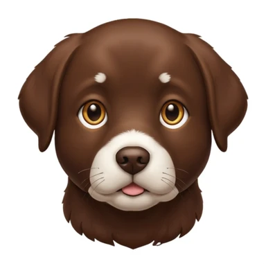 Chocolate Labrador white chest sticker