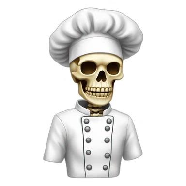 chef kiss skeleton sticker