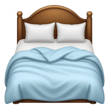 cozy bed with pillows and blanket sticker