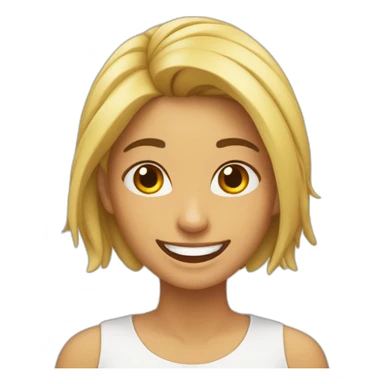 mujer-pelo crespo- sonriendo sticker