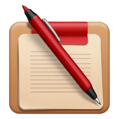 the hand writes with a dark red pen sticker