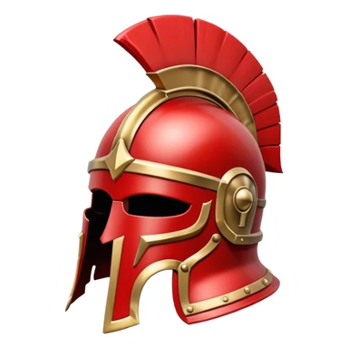 Gladiator Helmet red sticker