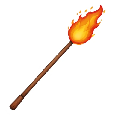 wood fire stick  sticker