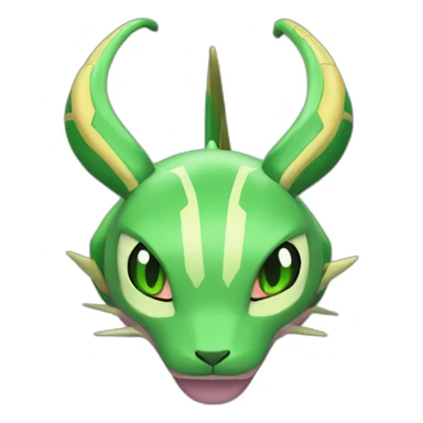 Mew Two Rayquaza hybrid sticker