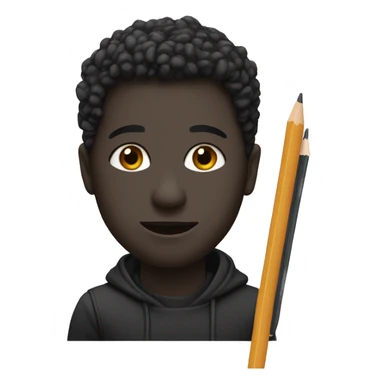 Black Sketchbook and pencil. sticker