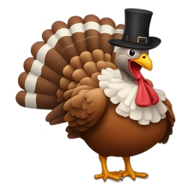 fat ragged turkey with whiskey in his hand sticker