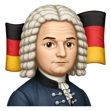 johann sebastian bach german flag sticker