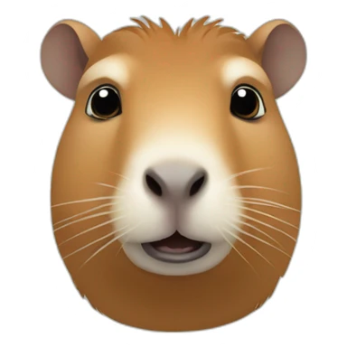 Un capybara suune mouette sticker