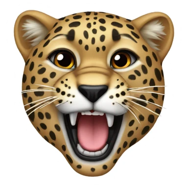 Leapord growling sticker