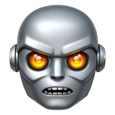 ai robot emoji, angry expression sticker