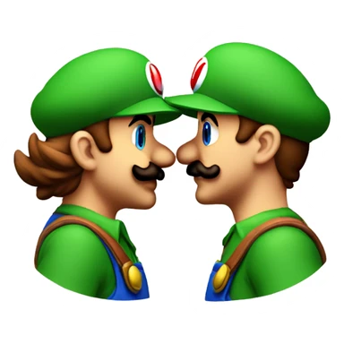 mario and luigi kissing eachother sticker
