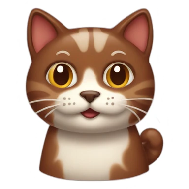 Brown cat as cream brownie dessert sticker