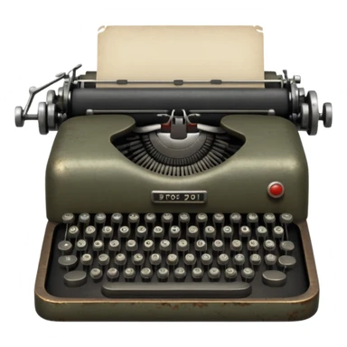 old vintage typewriter sticker