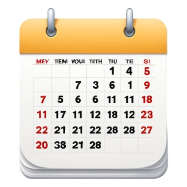 calendar, first page, day 1 sticker