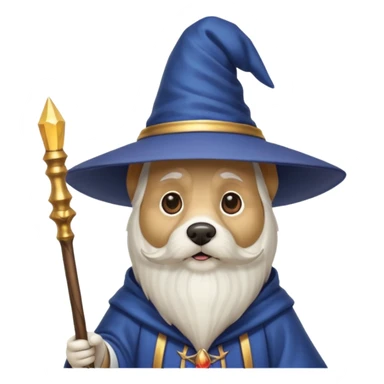 Dog wizard sticker