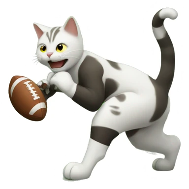cat playing football  sticker